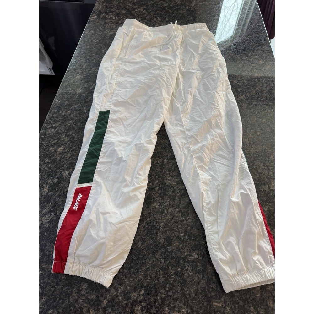 Palace Men's White and Red Joggers‎ Pants Size XL. Pre Loved